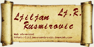 Ljiljan Rusmirović vizit kartica